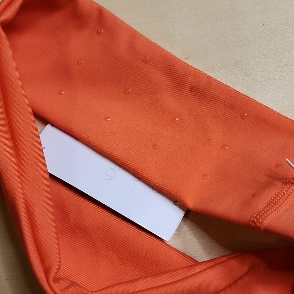 Zella Headband Studio Lite Twist Orange Ribbed Athleisure Athletic Workout - Picture 3 of 3